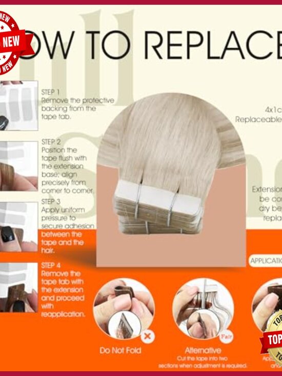 Remy Human Hair Tape Extensions 20pc 22in Seamless Skin Weft